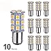 Smautop 10Pcs 12V 1157 Led Bulb BAY15D 7528 2057 2357 27SMD 5050 Warm White 3500K Car RV Turn Signal Backup Reverse Parking LED Light Bulbs - 2 Yr Warranty