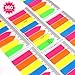 Fandamei 960 Pieces Neon Page Markers 6 Sets Translucent Page Flags Fluorescent Index Tabs Sticky Notes Tabs with 12 cm Measurement for Page Marker