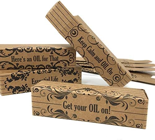 Set of 8 Aromatherapy Gift Boxes for Inhalers and 10ml Roll-on Bottles - 4 Different Designs! by Rivertree Life