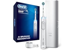 Oral-B Genius X Limited Rechargeable Electric Toothbrush with 1 Replacement Brush Head, Travel Case, White