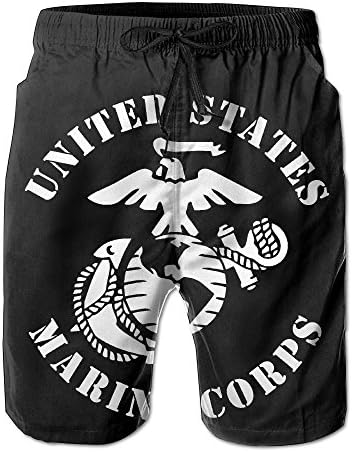 Mens Fashion Quick Dry Boardshort United States Marine Corps Casual Beach Shorts
