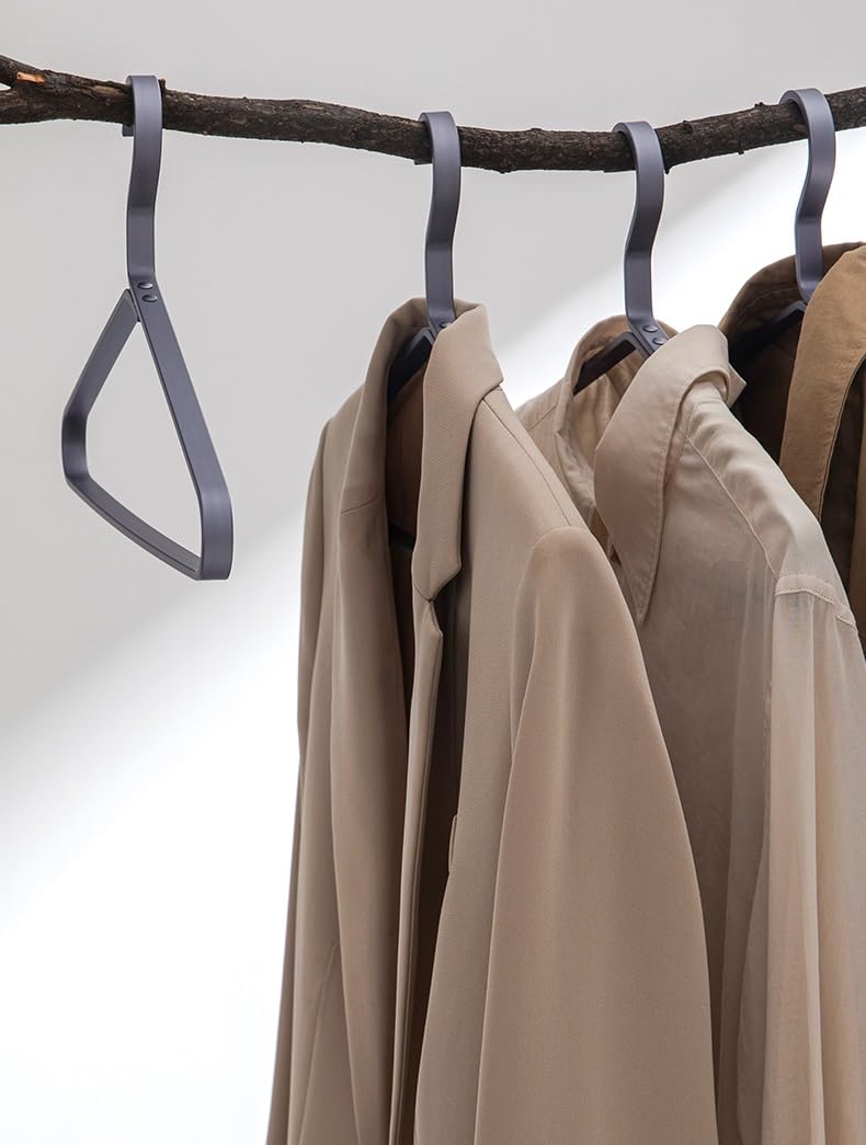 Photo 1 of Premium Matte Titanium Gray Aluminum Coat Hangers 6 Piece Set, 16.5” Extra Smooth & Durable Metal Shirt Dress Hanger,Aluminum Alloy Hanger,Clothing Support,Clothing Hang