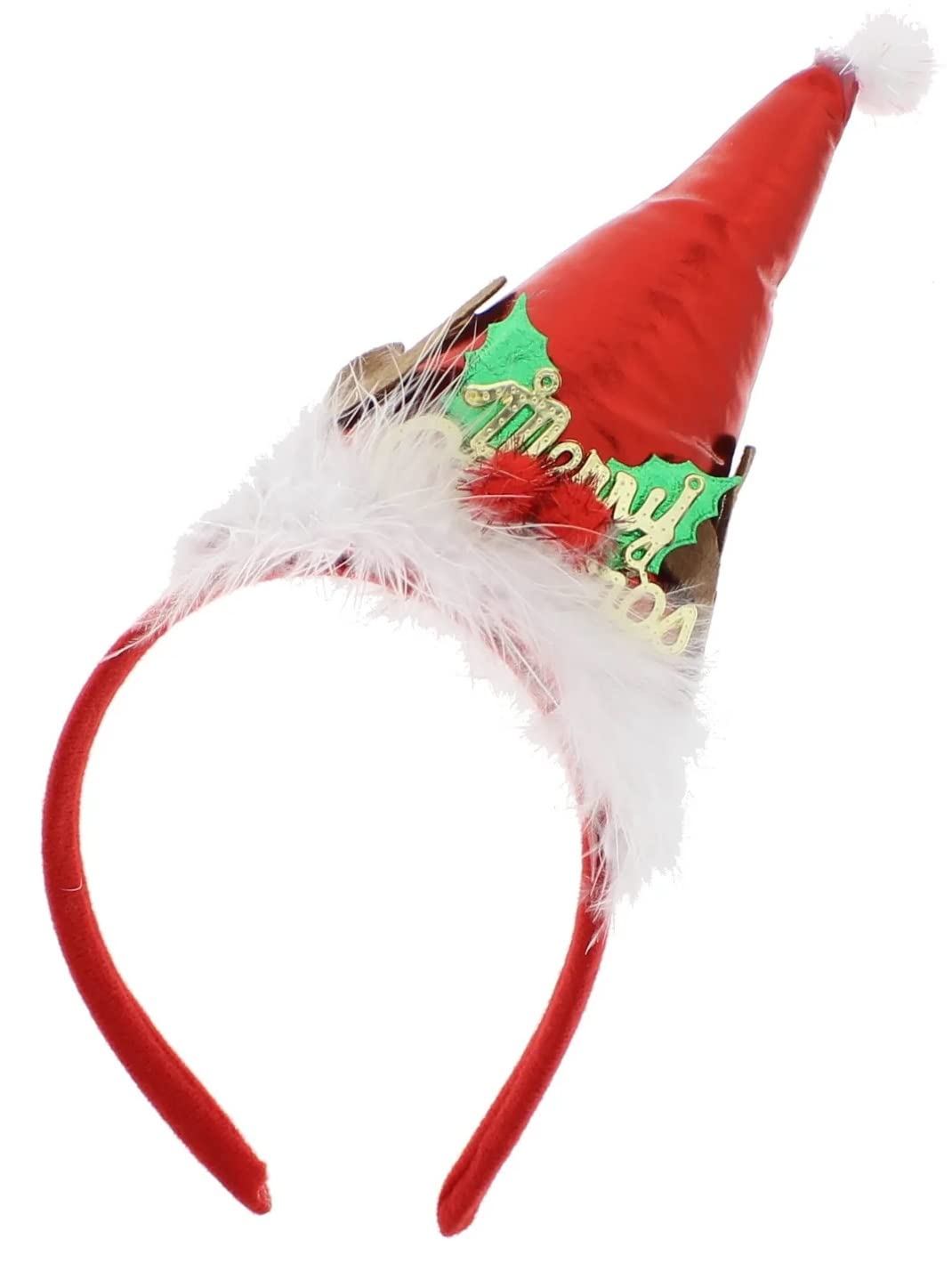 Topkids Accessories Christmas Headbands for Adults & Kids, Christmas Hats on Alice Headbands, Santa Hat Pointy Christmas Tree, Elf, Christmas Hair Accessories Xmas Dress Hair Band (Red Deer Hat)