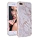 iPhone 7 Plus Case, Shiny Rose Gold Grey Marble Design, BAISRKE Clear Bumper Matte TPU Soft Rubber Silicone Cover Phone Case for Apple iPhone 7 Plus & iPhone 8 Plus [5.5 inch]