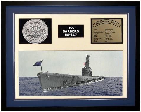 Navy Emporium USS Barbero SS 317 Framed Navy Ship Display Blue