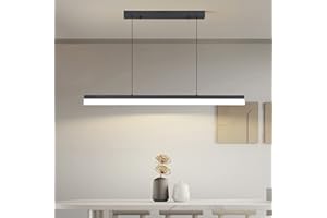 Mikeru Linear Pendant Lights Kitchen Island, 39.3inch Dimmable Island for Dining Room Fixture, Modern Pool Table Island Light, 59‘’ Height Adjustable with Memory Function, for Home, Office