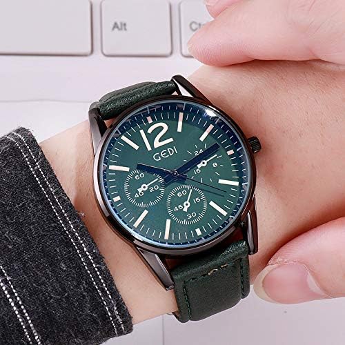 Amazon Murakush 腕時計 レディース ステンレス鋼 円形 革バンド 革紐 シンプル 防水 学生 女性 ビジネス オフィス用 キャンパス 濃い緑色 レディース腕時計 腕時計 通販