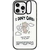 CASETiFY Impact Ring Stand Case for iPhone 16 Pro Max [Kickstand / 6.6 ft. 3X Military Grade Drop Protection/Compatible with Magsafe] - Angel Bear - Clear Black