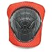 Cooplay Small Size Black and Red Elbow Wrist Protective Knee Pads Protective Gear Guard for Kids Boy Children Skateboard Bicycle Ice Skate Roller Skating Cycling Mini Riding and Other Extreme Sports
