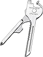 Swiss+Tech ST66676 Polished SS 6-in-1 Utility Key Multitool for Keychain for Auto, Camping, Hardware