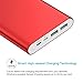 Poweradd Pilot 4GS Plus 20000mAh External Battery Pack 8-Pin & Micro Input 3.6A Power Bank for iPhone, iPad, Samsung, LG and More - Red (MFi 8 Pin and Micro Cable Included)