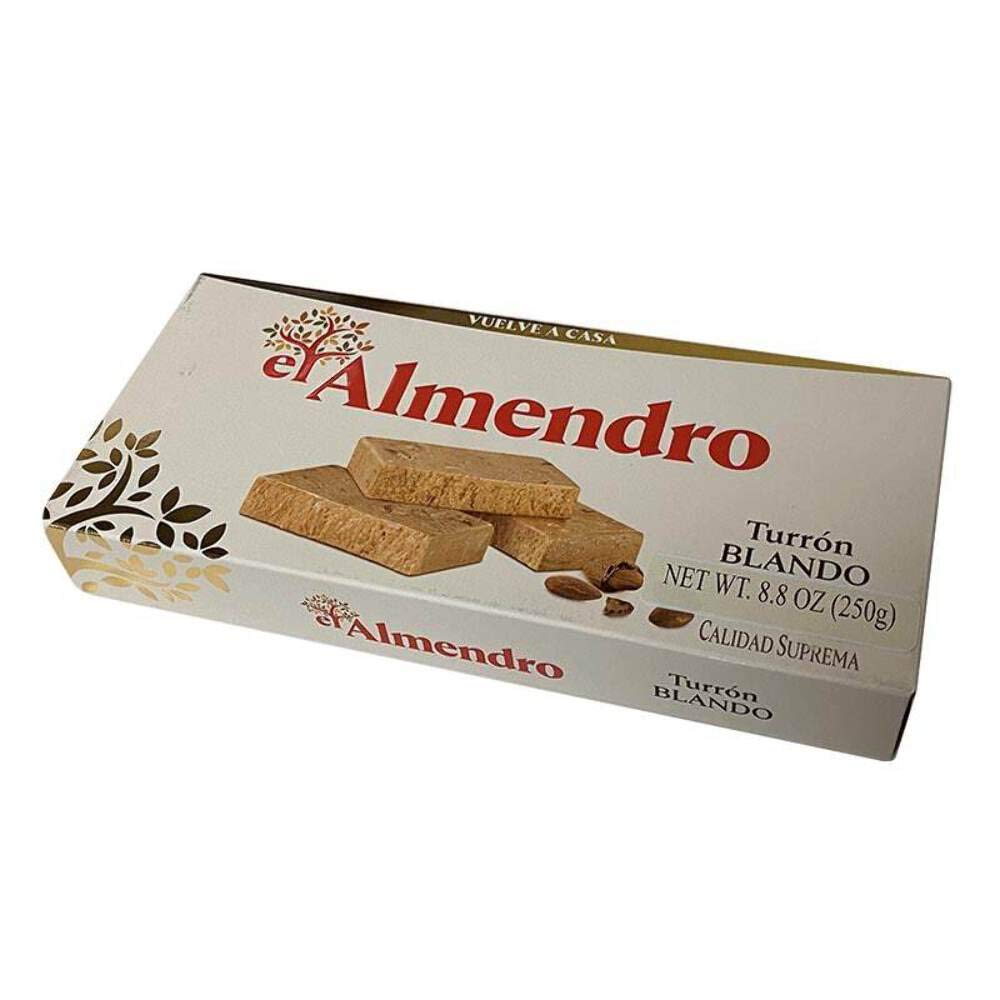El Almendro Turron Blondo Traditional Soft Spanish Torrone With Roasted Almonds and Honey 200g