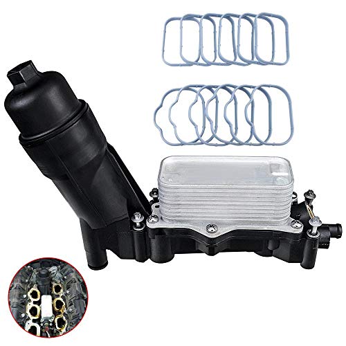 Engine Oil Cooler Filter Housing Adapter & Intake Manifold Gasket Set