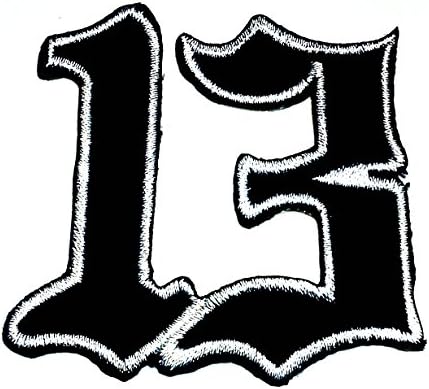 Lucky Number 13 Biker Motorcycles Jacket T-shirt Patch Sew Iron on Embroidered By Pbear Shop