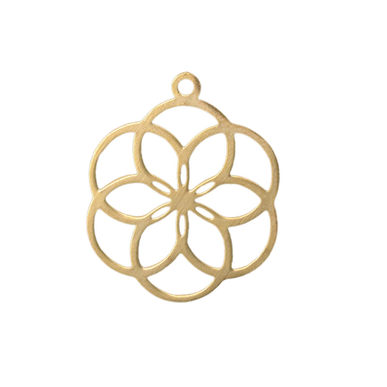 DICOSMETIC 5pcs 18.5mm Stainless Steel Golden Seed of Life Pendant Geometry Spiritual Pendnat Filigree Charms for Bracelet Necklace Earrings Making DIY Handmade