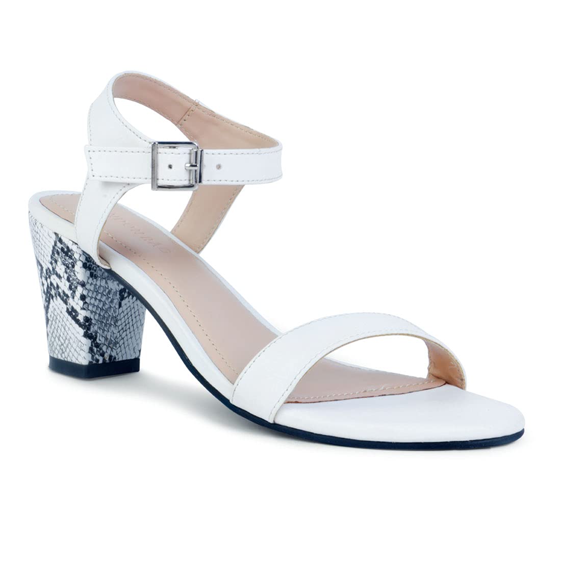 Buy White Block Heel Sandals at Amazon.in