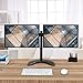 Dual Monitor Stand - Adjustable Premium Monitor Desk Mount with Swivel & Tilt and 2 Adjustable Arms, Each Arm Holds 22lbs, for 13-27 Inch LCD Screens, Grommet Hold Mounting by HUANUO