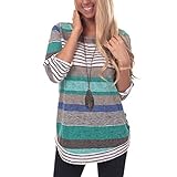 HUHHRRY Womens Color Block Blouse Short Sleeve Casual Tee Shirts Tunic Tops