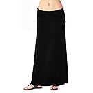 Popana Regular and Plus Size Comfortable and Versatile Maxi-Skirt 2X in Black - Made in USA