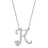 FLNEOO Initial Necklaces for Women - 14K Silver Letter Necklace for Teen Girls, Cute Name Necklace Dainty Gifts for Girls, Jewelry Cute Idea Christmas Gifts