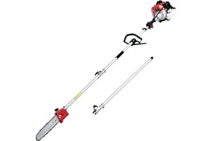 MAXTRA Gas Powered Pole Saw, 16-FT Height Reachable Cordless Extension Chainsaw for Tree Trimming with 3.6ft Extension Pole Reach to 16 feet for Tree Limb Branches Pruning, Classical Saw Head