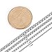 KissYan Stainless Steel 1.5mm to 3.5mm Rolo Cable Wheat Necklace For Unisex Adult 16 to 36 Inch Option