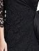 LookbookStore Women's Plus Size Lace 3/4 Sleeves Formal True Wrap Dress