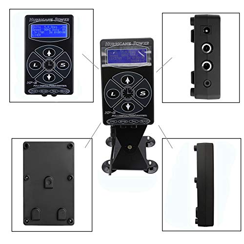 Tattoo Power Supply - Yakecan Professional Tattoo Power Supply Kit Intelligent Digital LCD Rotary Tattoo Power Supply Set with Cord Fits for All Tattoo Machine Tattoo Supply Tattoo Kit - Thumbnail 5