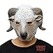 CreepyParty Deluxe Novelty Halloween Costume Party Latex Animal Head Mask Goat White