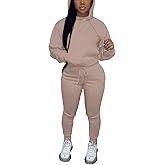 Alunzoem Sweatsuits for Women Set 2 Piece Jogging Outfits Long Sleeve Hoodie Sweatshirt Sweatpants Tracksuit