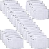 Zhehao 60 Pieces Anti PM2.5 N95 Activated Carbon Mask Filter Face Masks Insert 5 Layers Protective Filter Breathing Mouth Mask Filter for Outdoor Activities (12.5 x 8 cm/ 4.9 x 3.1 Inches)