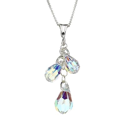 Amazon Swarovski Crystal Teardrop Necklace Swarovski Crystal Multi