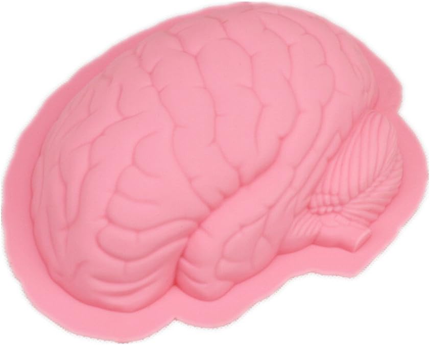 COLJOY Silicone Mould Brain for Cake/Chocolate/Ice/Biscuit/Soap,Etc, Random Color (Blue or Pink or Yellow), A09