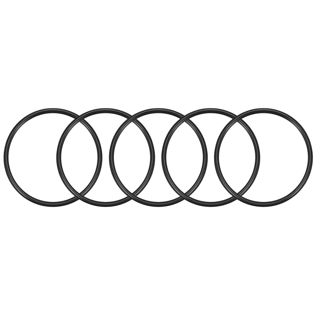 sourcing map Nitrile Rubber O-Rings 54mm OD 47mm ID 3.5mm Width, Metric Nitrile Rubber Sealing Gasket for Automotive Machine Plumbing, Pack of 5