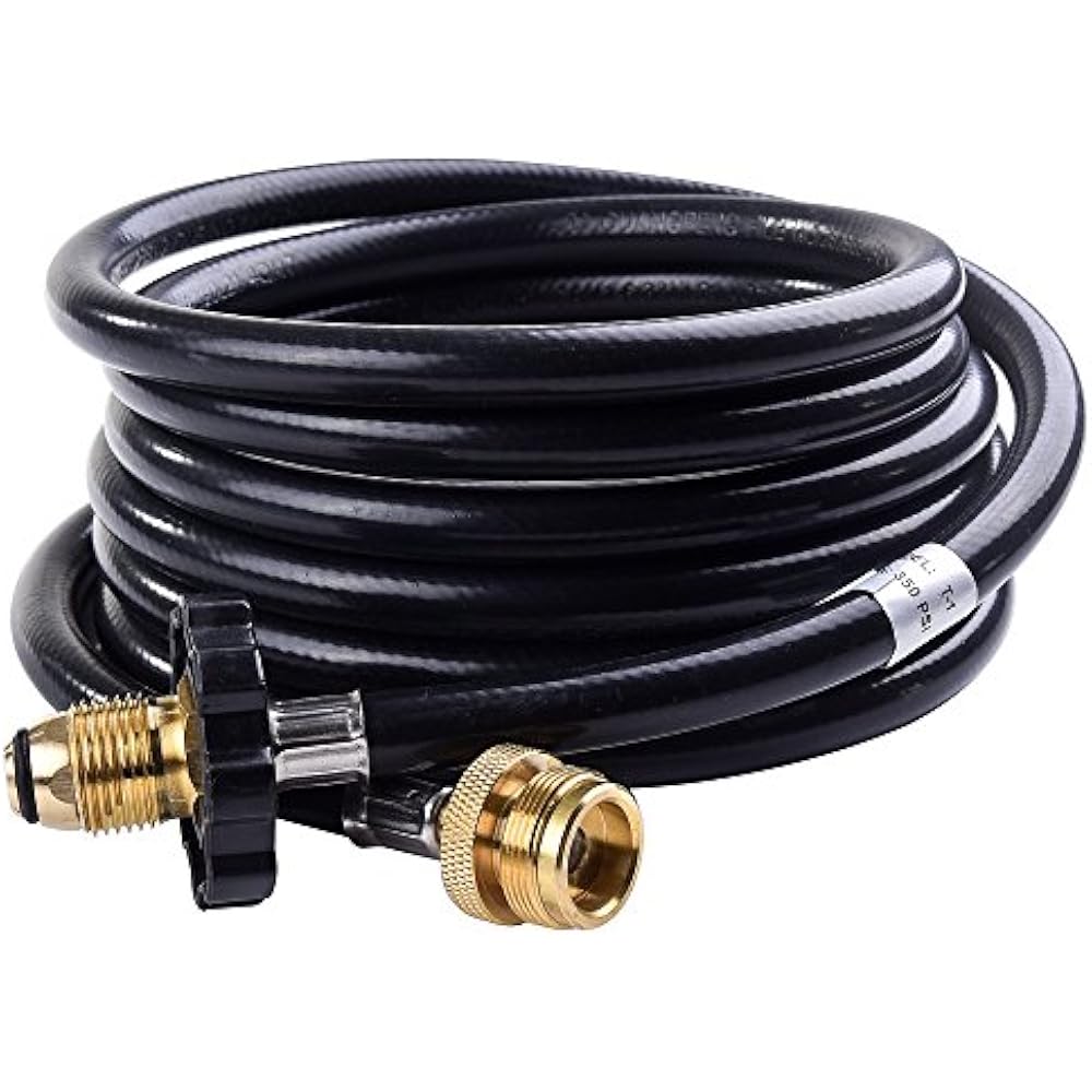 12ft Propane Adapter 1lb To 20lb, LP Gas Tank Conversion Hose For Mr