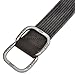 Ayliss Men's Double D-Ring Canvas Belt Genuine Leather Trimming Casual Belt,#2 Black