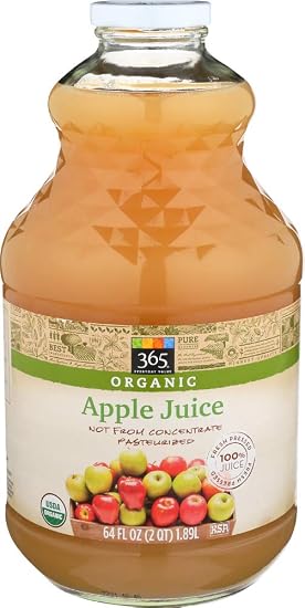 365 Apple Juice og glass 64oz (099482405458)