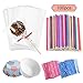 Jatidne 100 Pieces Cake Pop Sticks Lollipop Sticks with Lollipop Bags Ties and Cupcake Wrappers for Lollipop Making Party Favours