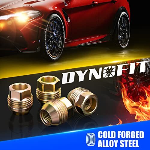 Set Of 32 M14x1.5 Bulge Acorn Lug Nuts - Chrome Gold, Cone Seat, For Chevy/GMC 2500HD/3500HD 8-Lug Wheels