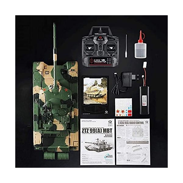 BJYG RC-Car, 4x4 Crawler 2,4-GHz-RC-Tank mit hellem Geräusch, Ferngesteuerter Panzer-Panzer im Maßstab 1: 16, drahtlos… – Bild 6