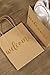 Ling's moment Set of 25 Kraft Paper Gold Welcome Gift Bags for Wedding Hotel Guests, Weekend Destination Wedding Favors