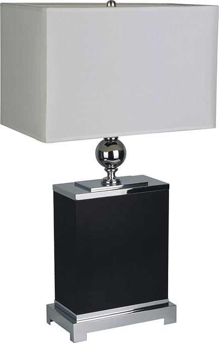 black and chrome table lamp
