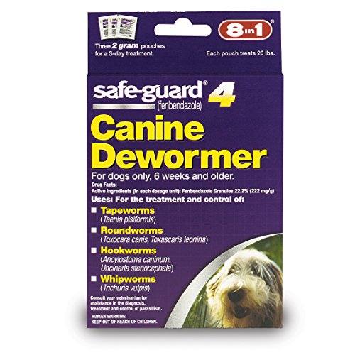 8 in 1 safe guard canine dewormer for medium dogs, 2-gr…