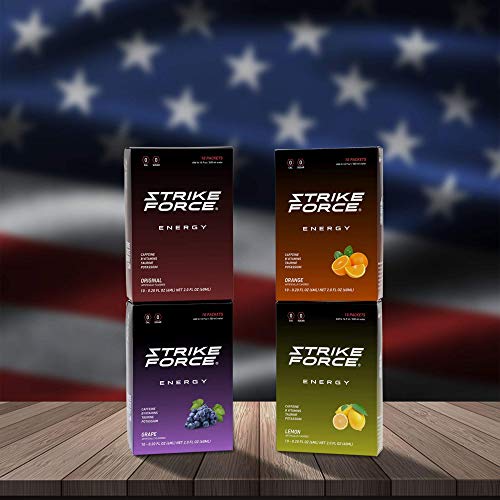 Strike Force Energy Drink Mix Lemon Flavor Natural Tasting Caffeine