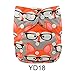 ALVABABY New Printed Design Reuseable Washable Pocket Cloth Diaper Nappy + 2 Inserts YD18