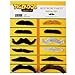 Tigerdoe Fake Mustaches - Mustache Face Stickers - Neon Mustaches - 37 Pc Mustache Stickers - Mustache Party Supplies