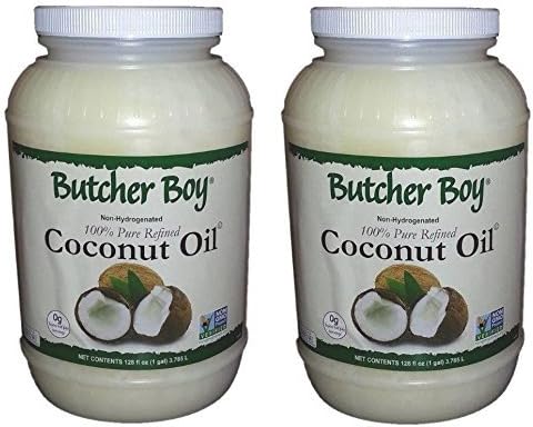 Butcher Boy 76f 100% Pure Refined Coconut Oil (128 Fluid Ounces) (2x1 Gallon)