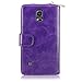 for Samsung Galaxy Note 4 Case - Cellularvilla Pu Leather flip Wallet Bag Pouch Case with Credit Card Slots Pockets Cover for Samsung Galaxy Note 4 SM-N910S / SM-N910C (Purple)
