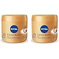 NIVEA Cocoa Butter Body Cream with Deep Nourishing Serum, Cocoa Butter Cream for Dry Skin, 16 Ounce Jar (Pack of 2)
