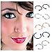 ZYG Pack of 10pcs Assorted Stainless Steel Body Jewelry Piercing Nose Ring Hoop